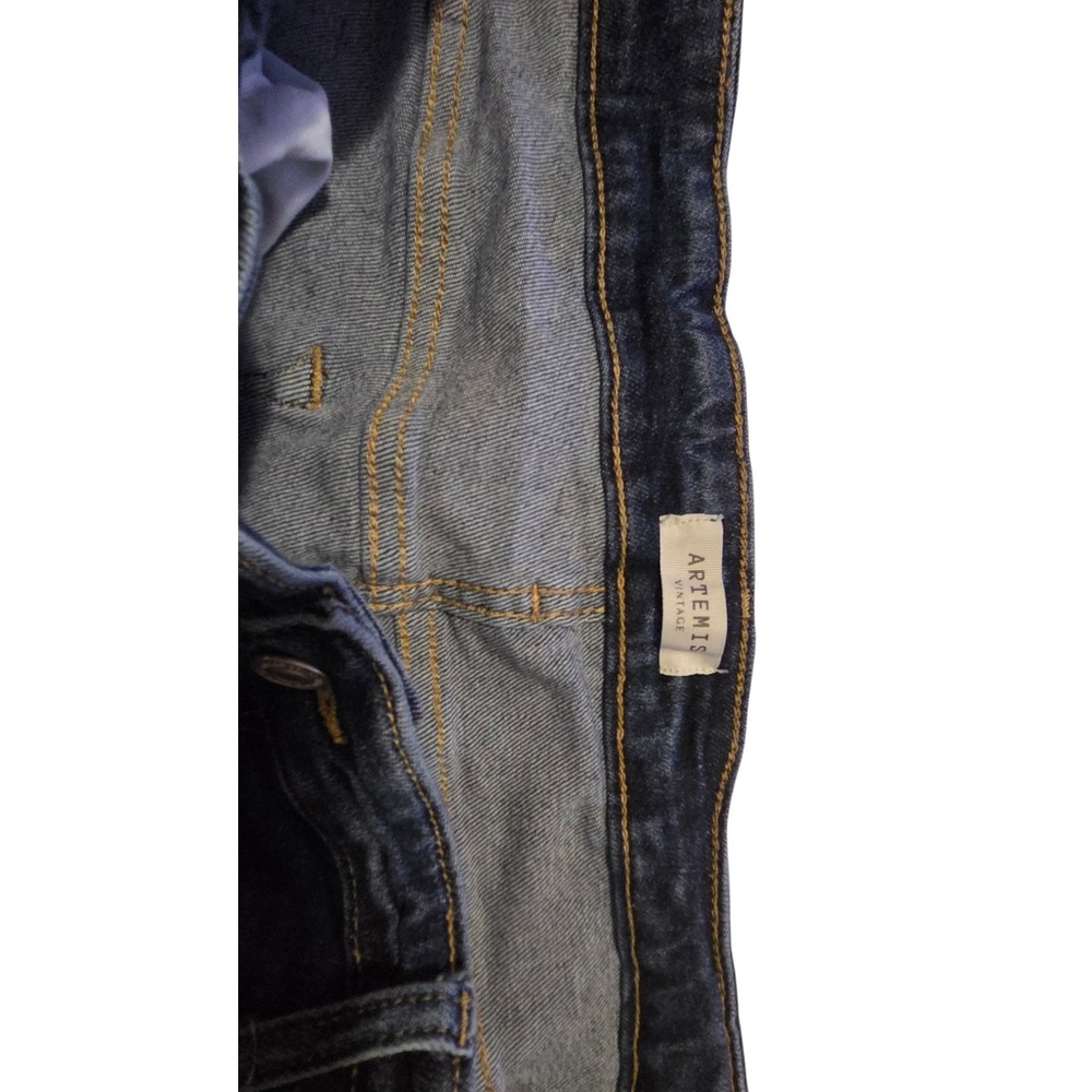 Artemis Vintage Flare Leg Jeans Blue Medium Wash Side Slit Size 20 Distressed - Picture 11 of 11